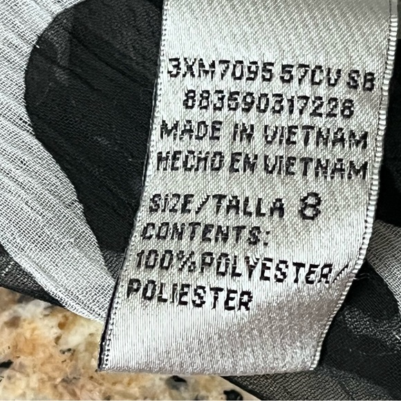 Harvé Bernard Zebra Print Sheer Pleated Button Down Blouse Size 8 Y2K - Picture 9 of 11